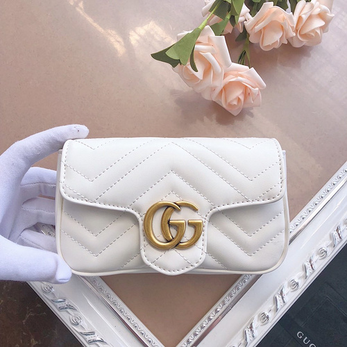 Gucci bag GG Marmont series chain mini handbag 476433  leather-238457aa